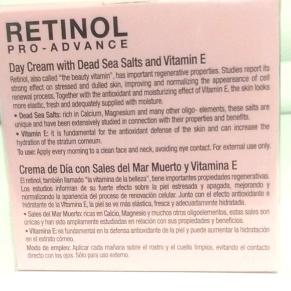 DELFANTI MILANO RETINOL PRO-ADVANCE DAY CREAM DEAD SEA SALT & VITAMIN E  1.7 Oz. - Picture 3 of 6